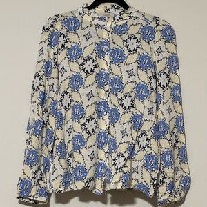 Loft Women's Long Sleeve Lightweight Size Medium Floral Blouse